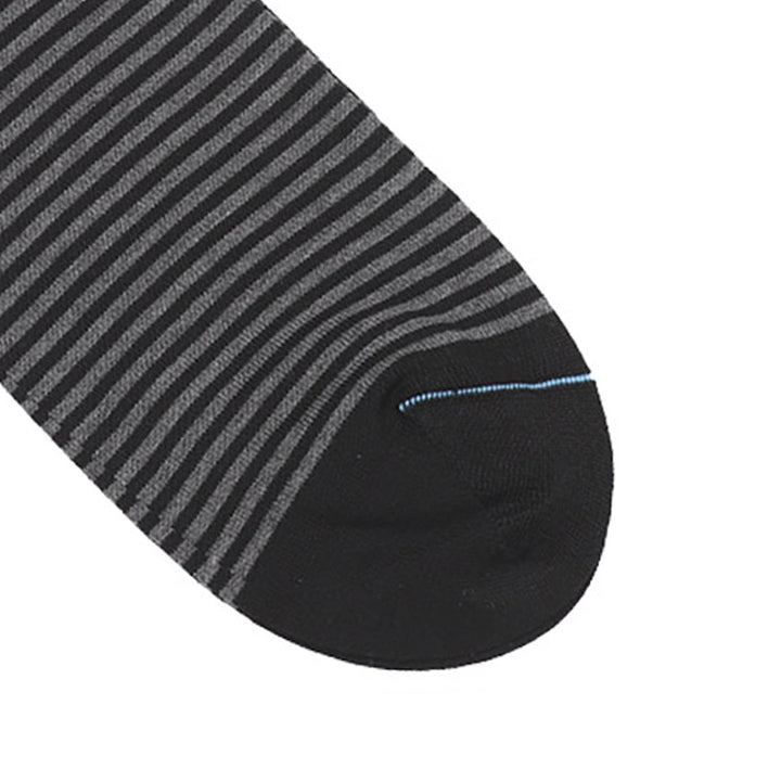 Calza Corta - rigata Nero/Grigio -