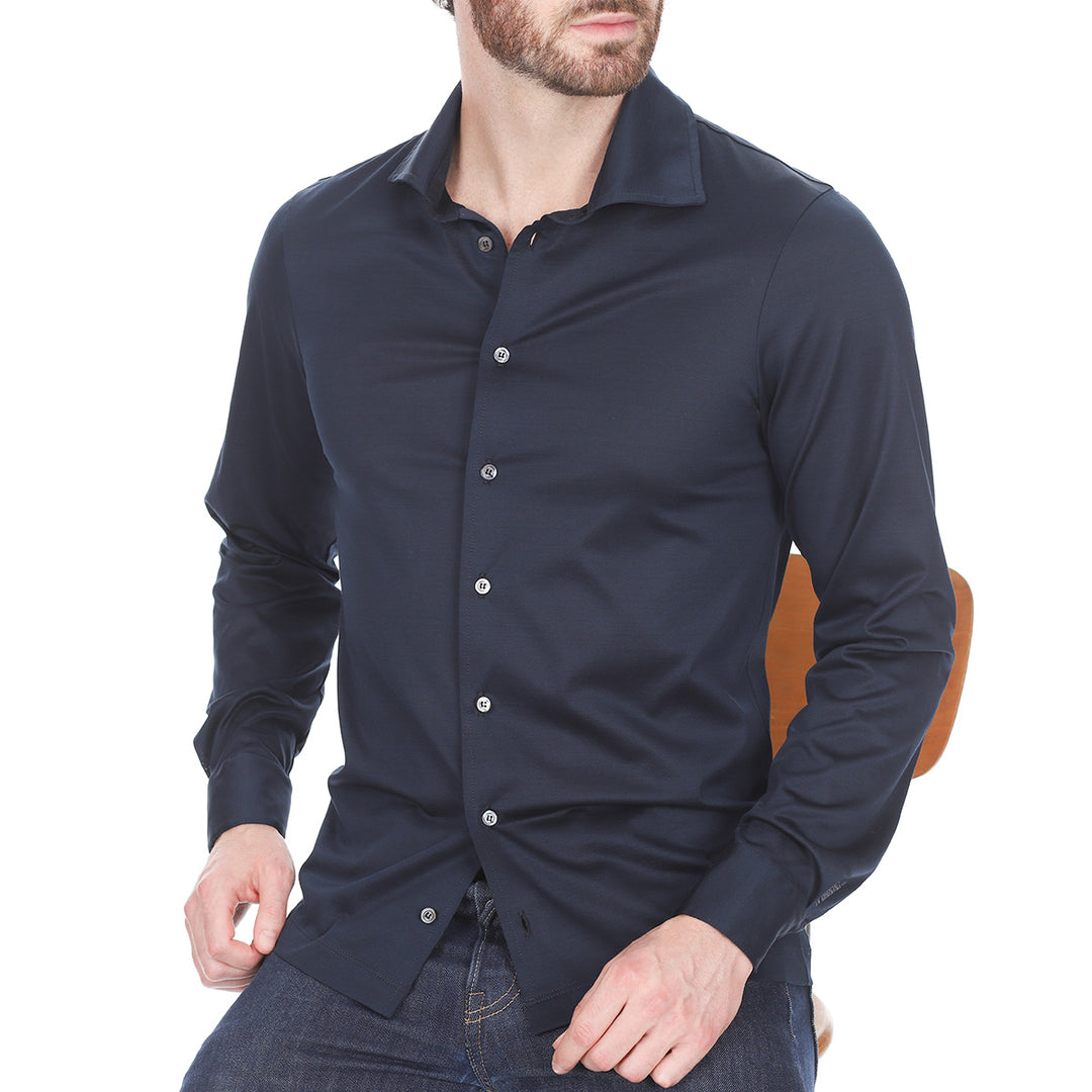 Camicia Manica Lunga - blu -