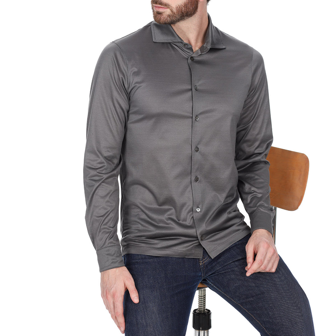 Camicia Manica Lunga - grigio -