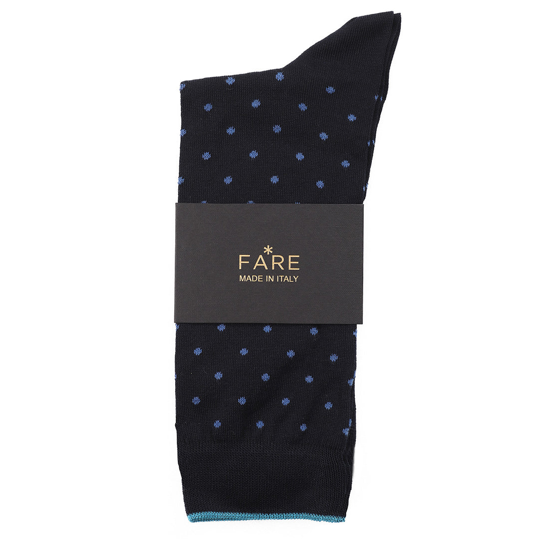 Calza Corta - pois Blu/Avio -