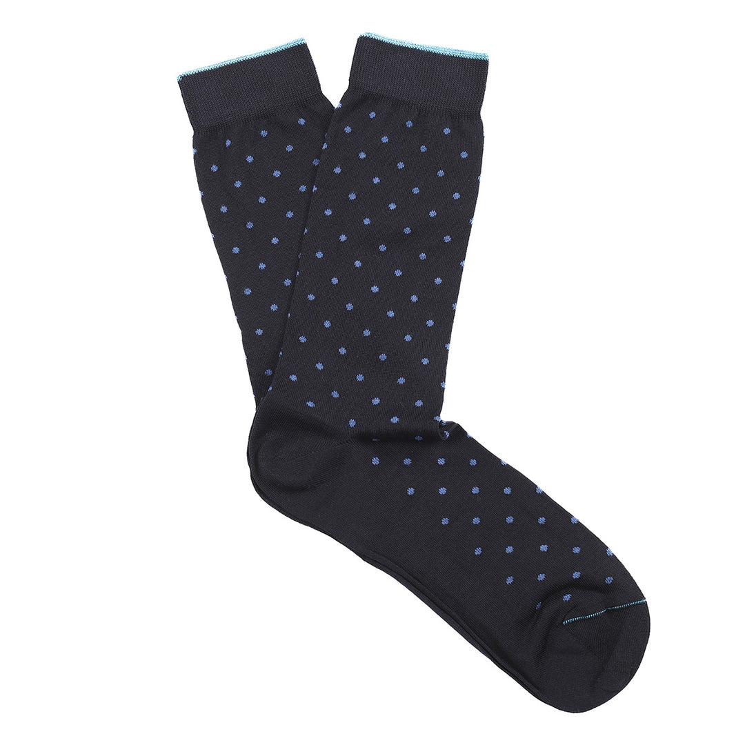 Calza Corta - pois Blu/Avio -