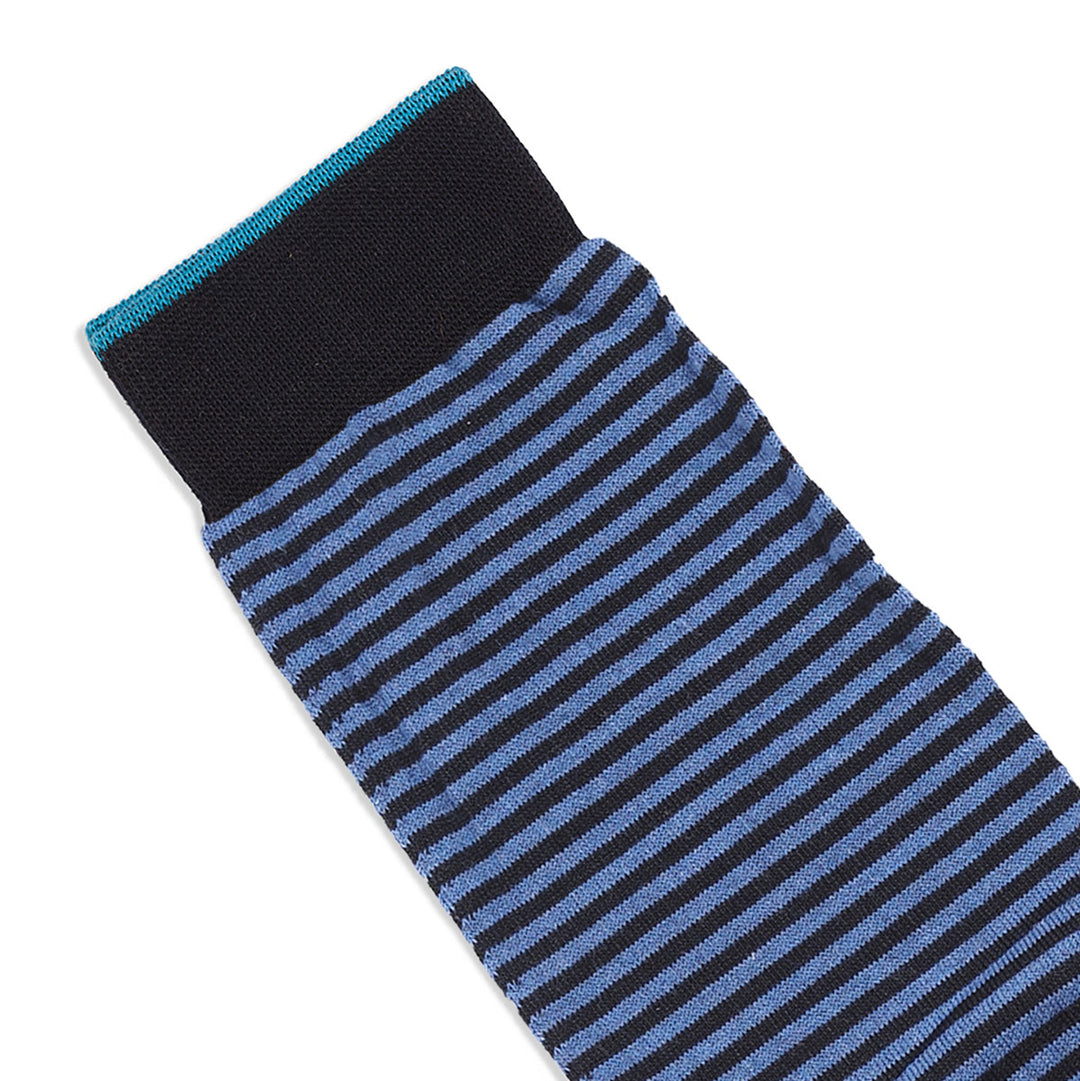 Calza Corta - rigata Blu/Avio -
