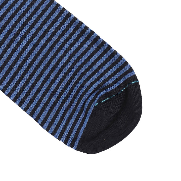 Calza Corta - rigata Blu/Avio -