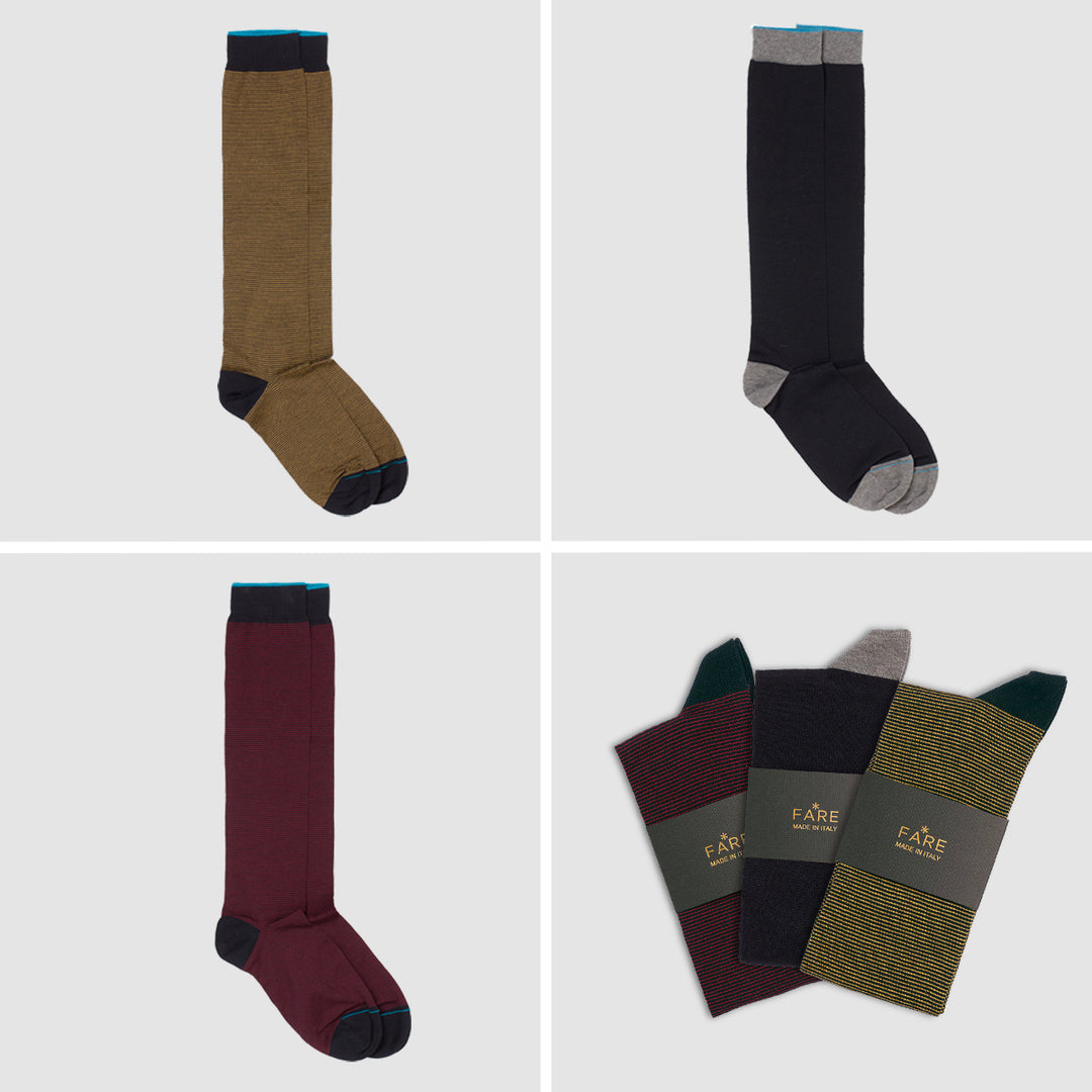 Kit 3 paia Calze Lunghe - assortite -