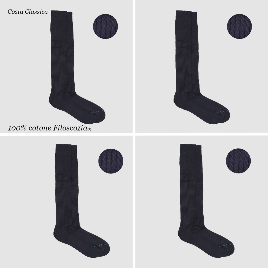 Kit 4 paia Costa classica - Blu -