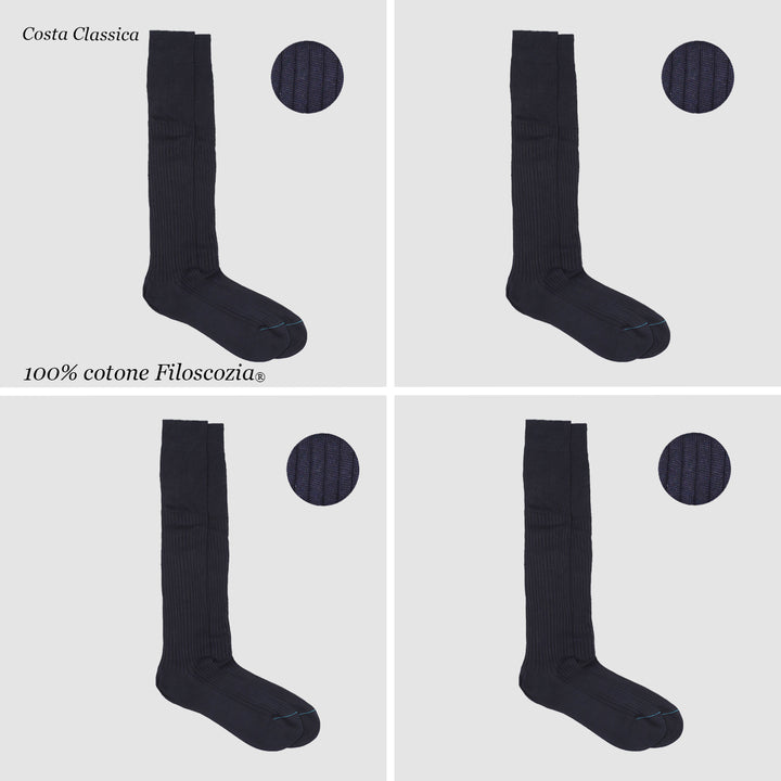 Kit 4 paia Costa classica - Blu -
