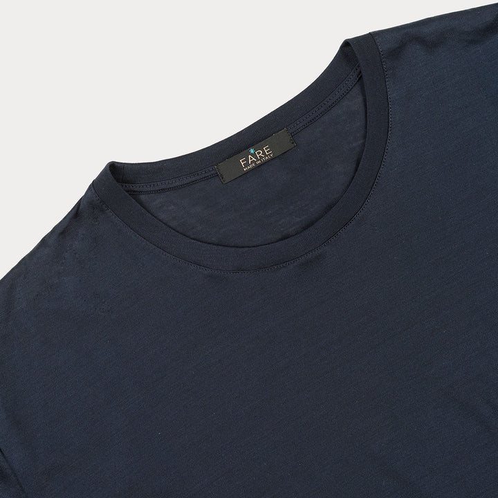 T-shirt Crew Neck Long Sleeve - blue -