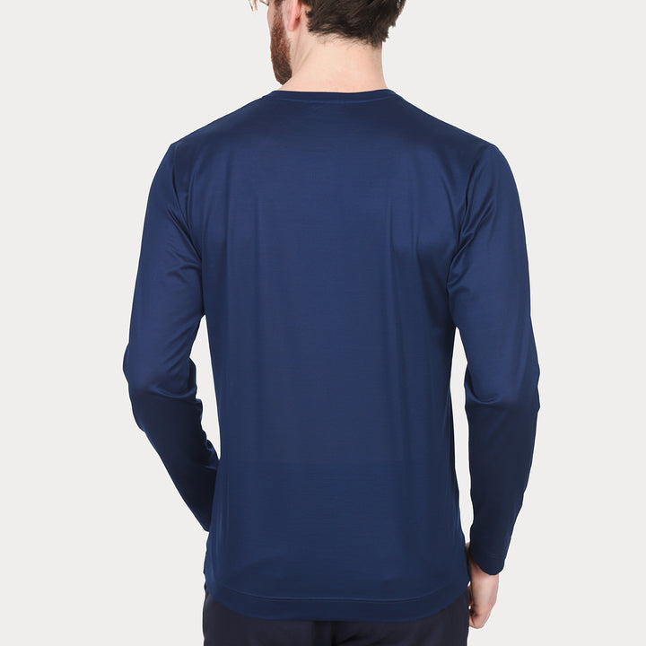 T-shirt Crew Neck Long Sleeve - ocean -