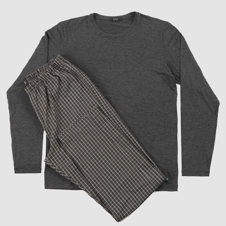 Maglia e Pantalone lungo -grigio/scozzese-
