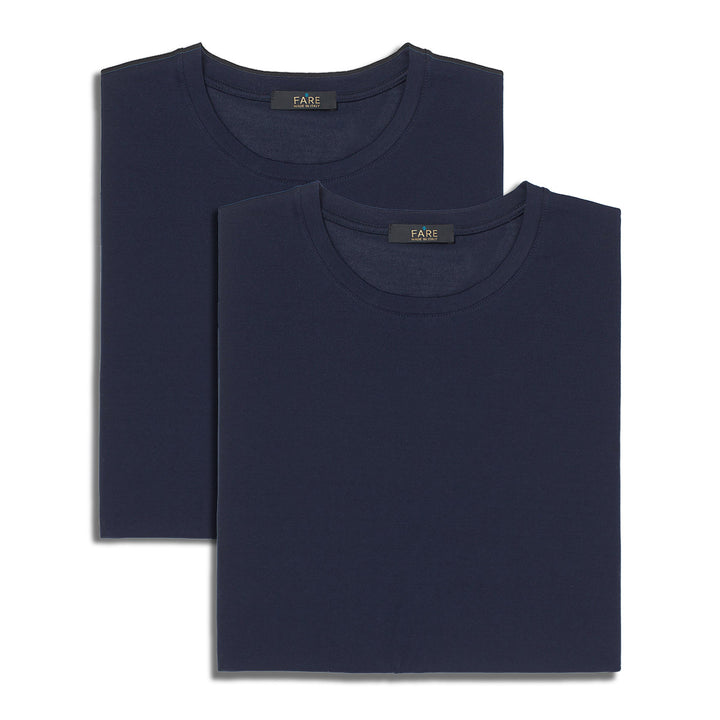 Q.tà 2 T-Shirt girocollo - blu -
