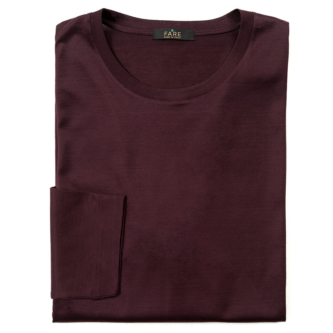 T-Shirt Manica Lunga - prugna -