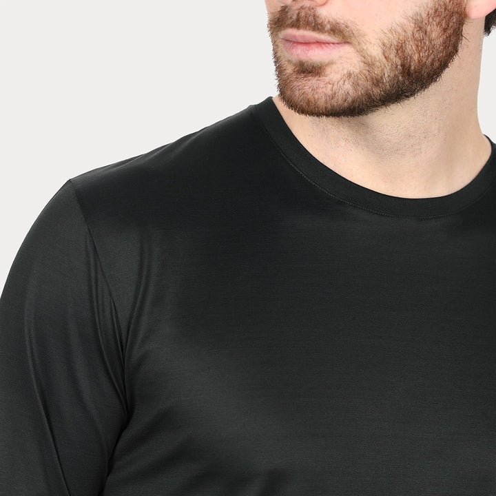 T-shirt Crew Neck Long Sleeve - asphalt -