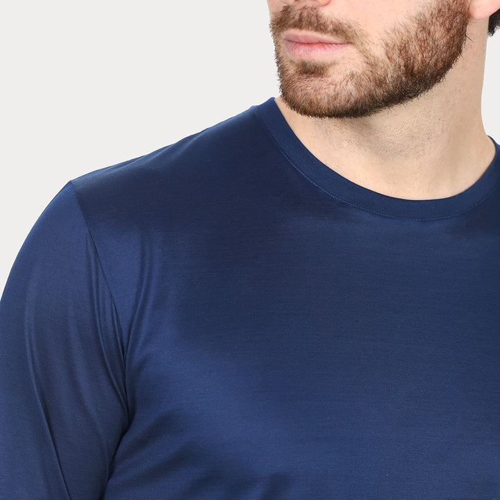 T-shirt Crew Neck Long Sleeve - ocean -