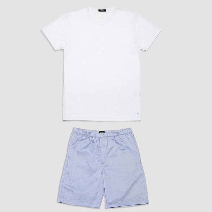 completo corto -bianco azzurro-