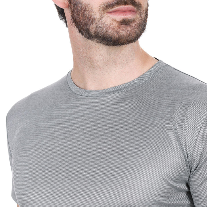 T-Shirt Manica Corta - fil à fil grigio -