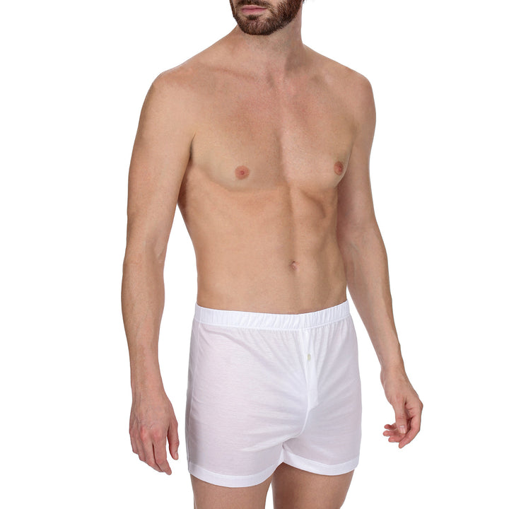 Boxer Lungo con apertura - bianco -