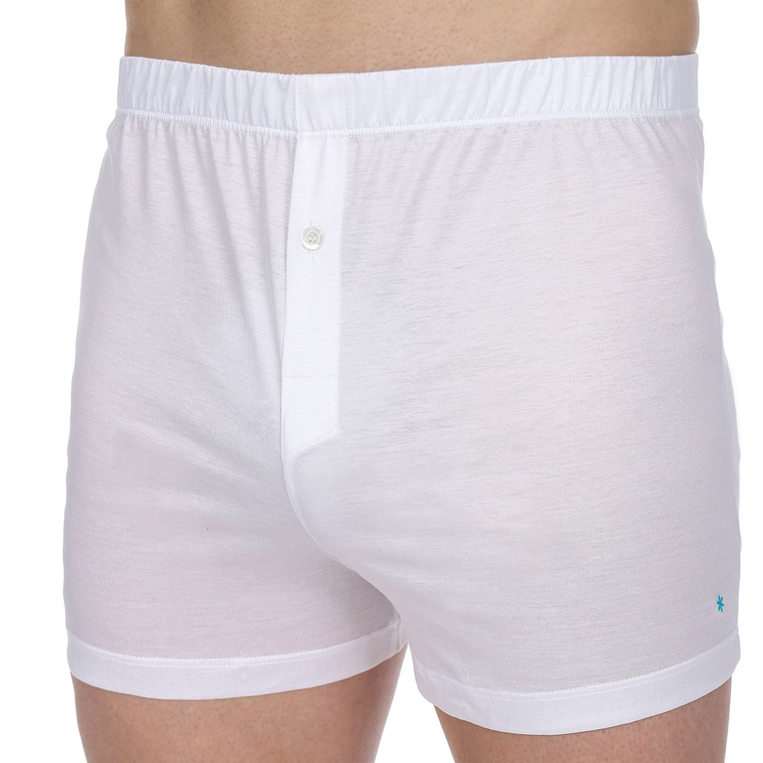 Boxer Lungo con apertura - bianco -