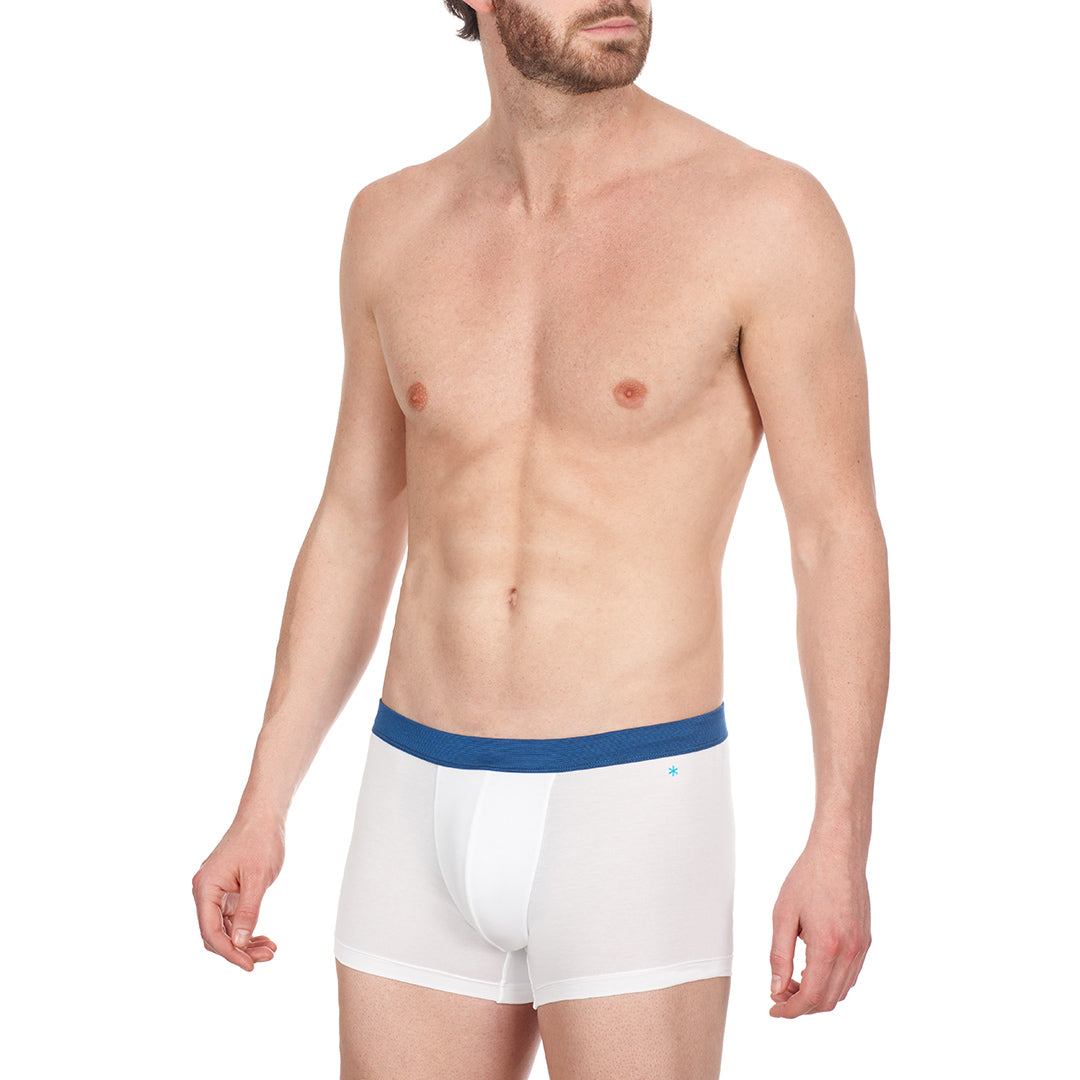 Boxer - bianco cinturino bluette -