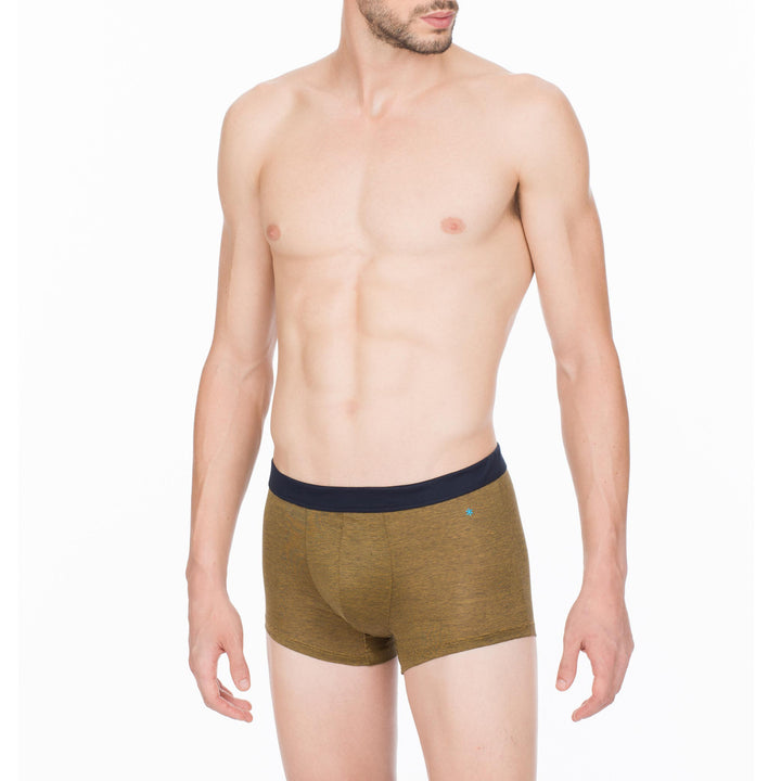 Boxer - fil à fil ocra cinturino blu -