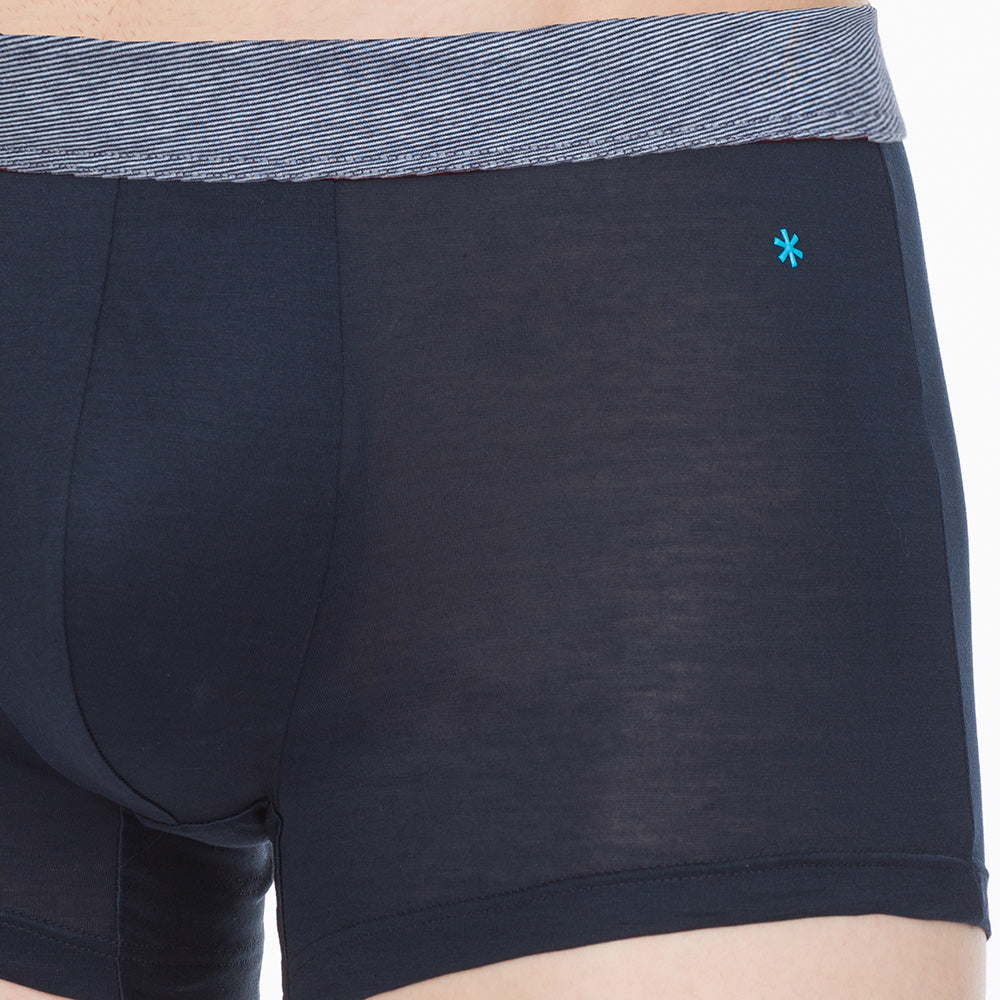 Boxer - blu cinturino in fil à fil -