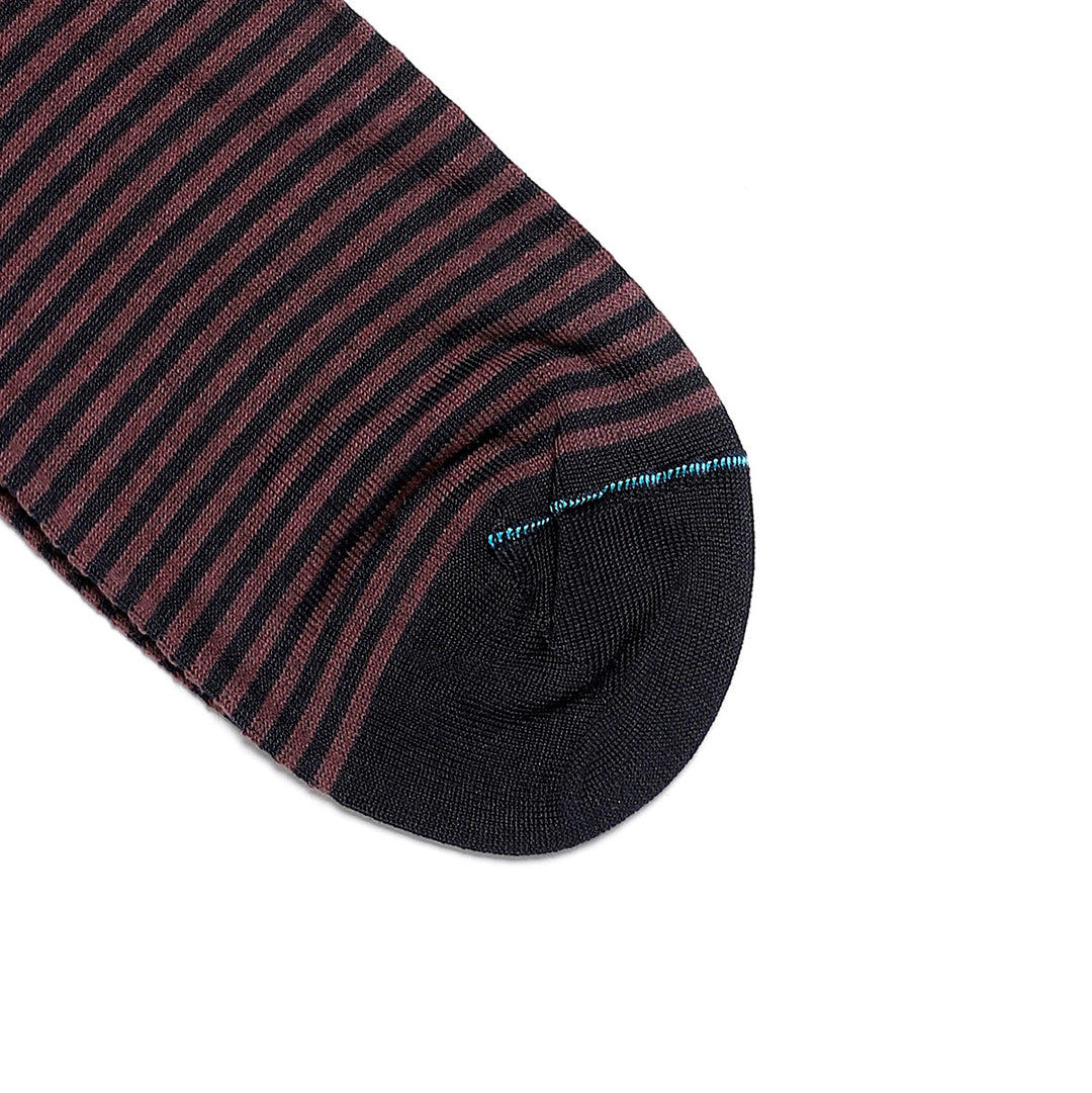 Calza Lunga - rigata Blu/Prugna -