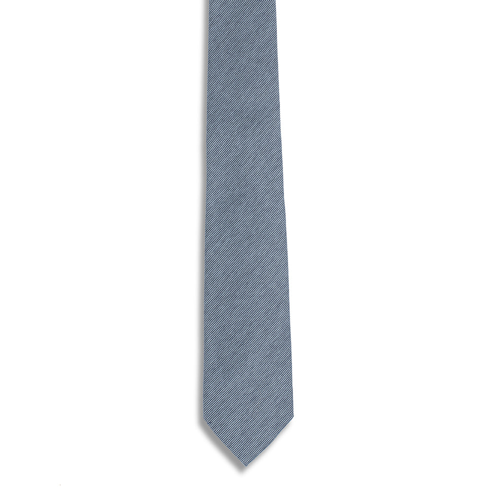 Cravatta in Cotone Filoscozia® - fil à fil Blu/Azzurro -