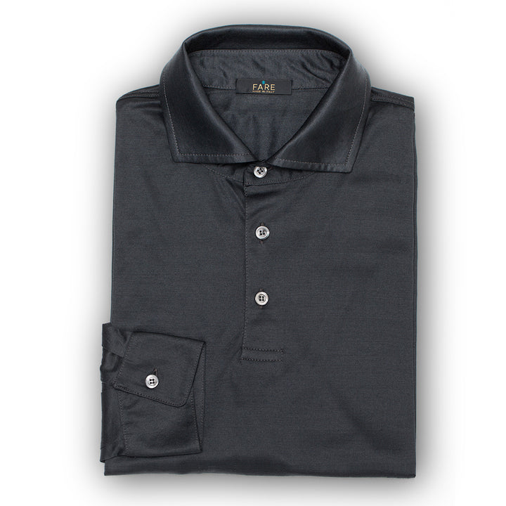 Polo Manica Lunga - asfalto -