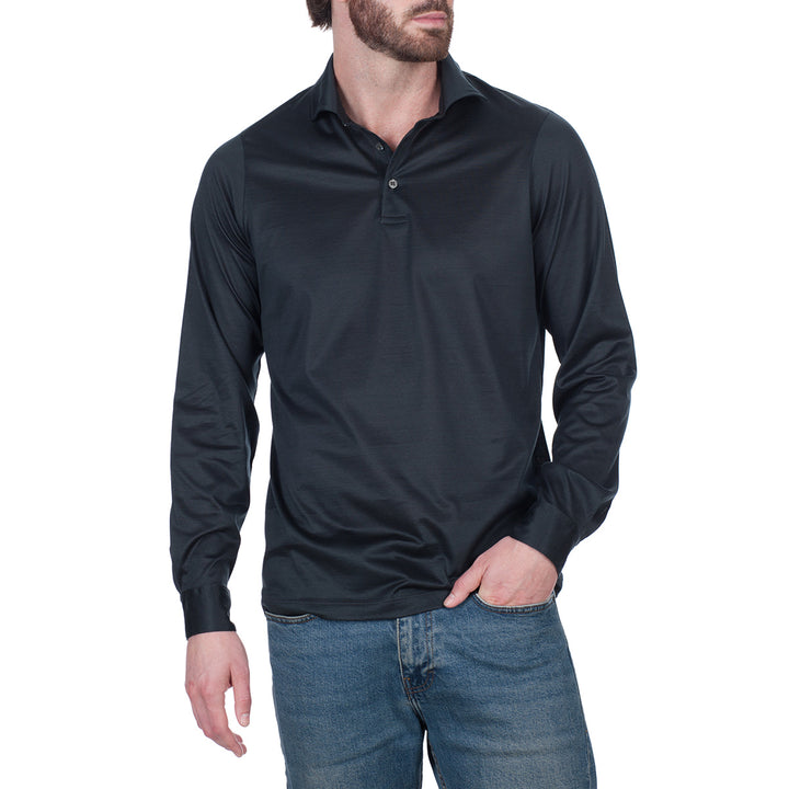 Polo Manica Lunga - asfalto -