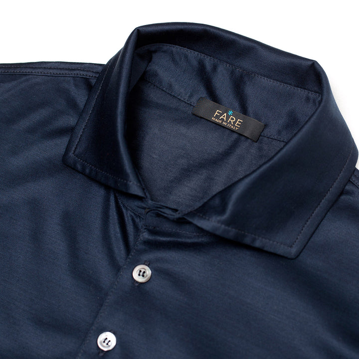 Polo Manica Lunga - blu -