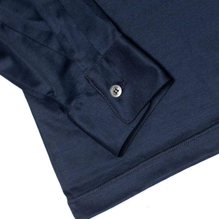Polo Manica Lunga - blu -