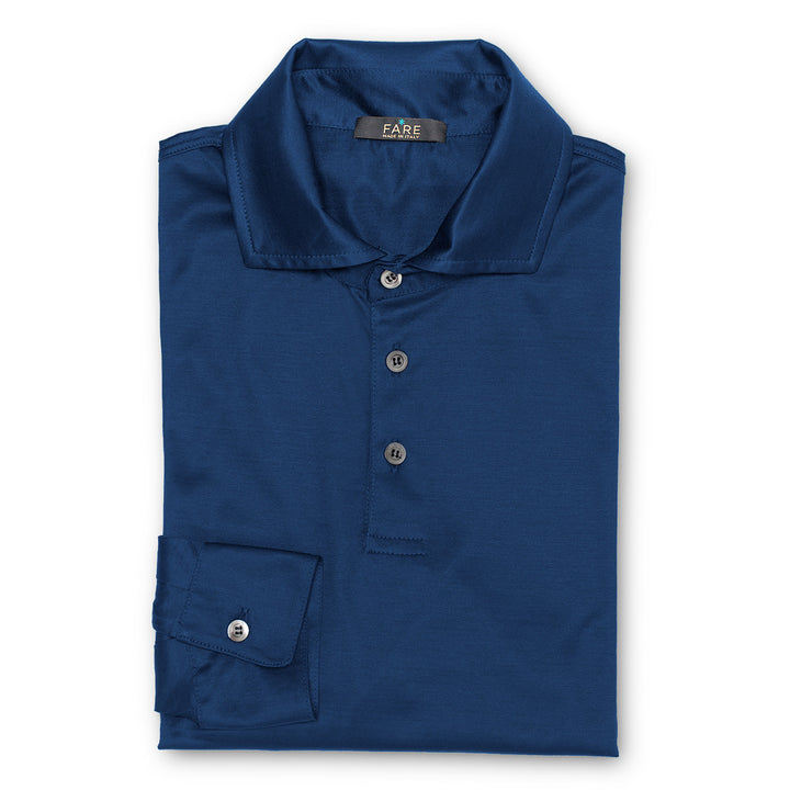 Polo Manica Lunga - oceano -