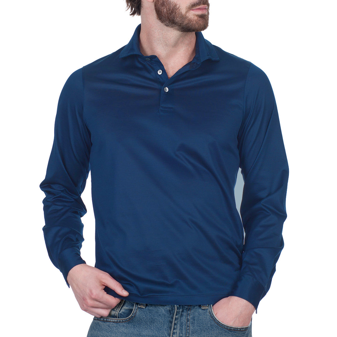 Polo Manica Lunga - oceano -