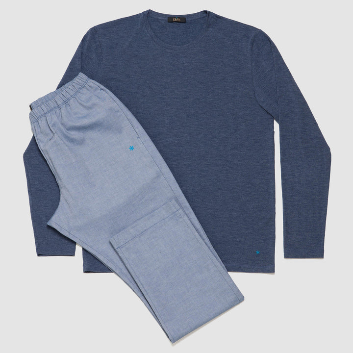Maglia e Pantalone lungo -avio/azzurro-