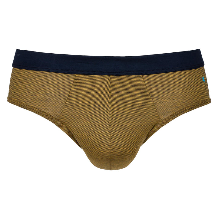Slip - fil à fil ocra cinturino blu -