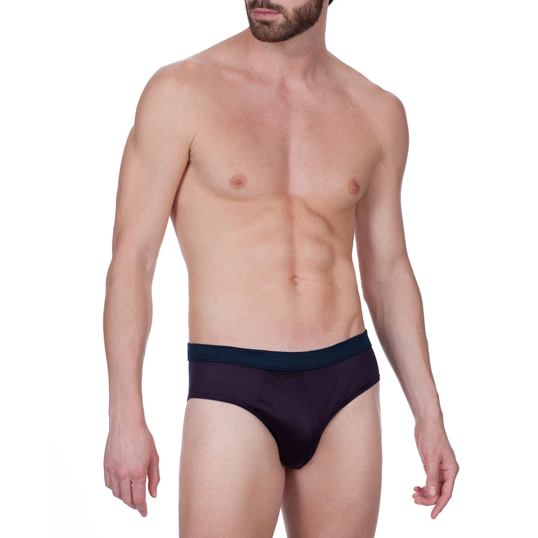 Slip - fil à fil prugna cinturino blu -