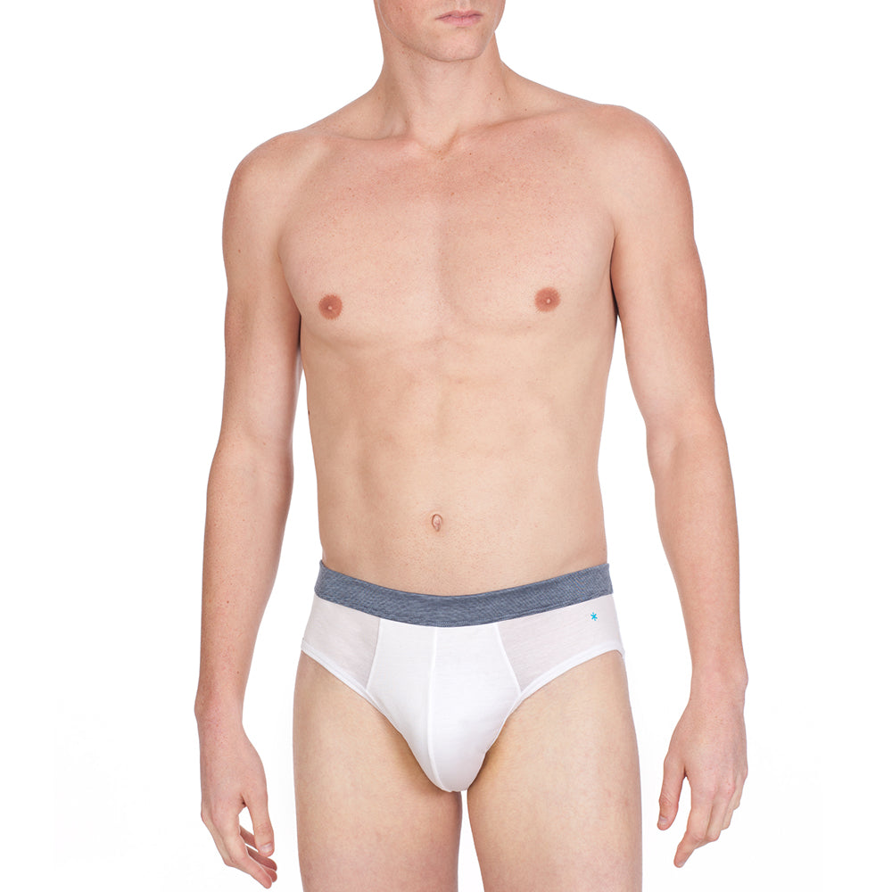 Slip - bianco cinturino in fil à fil -