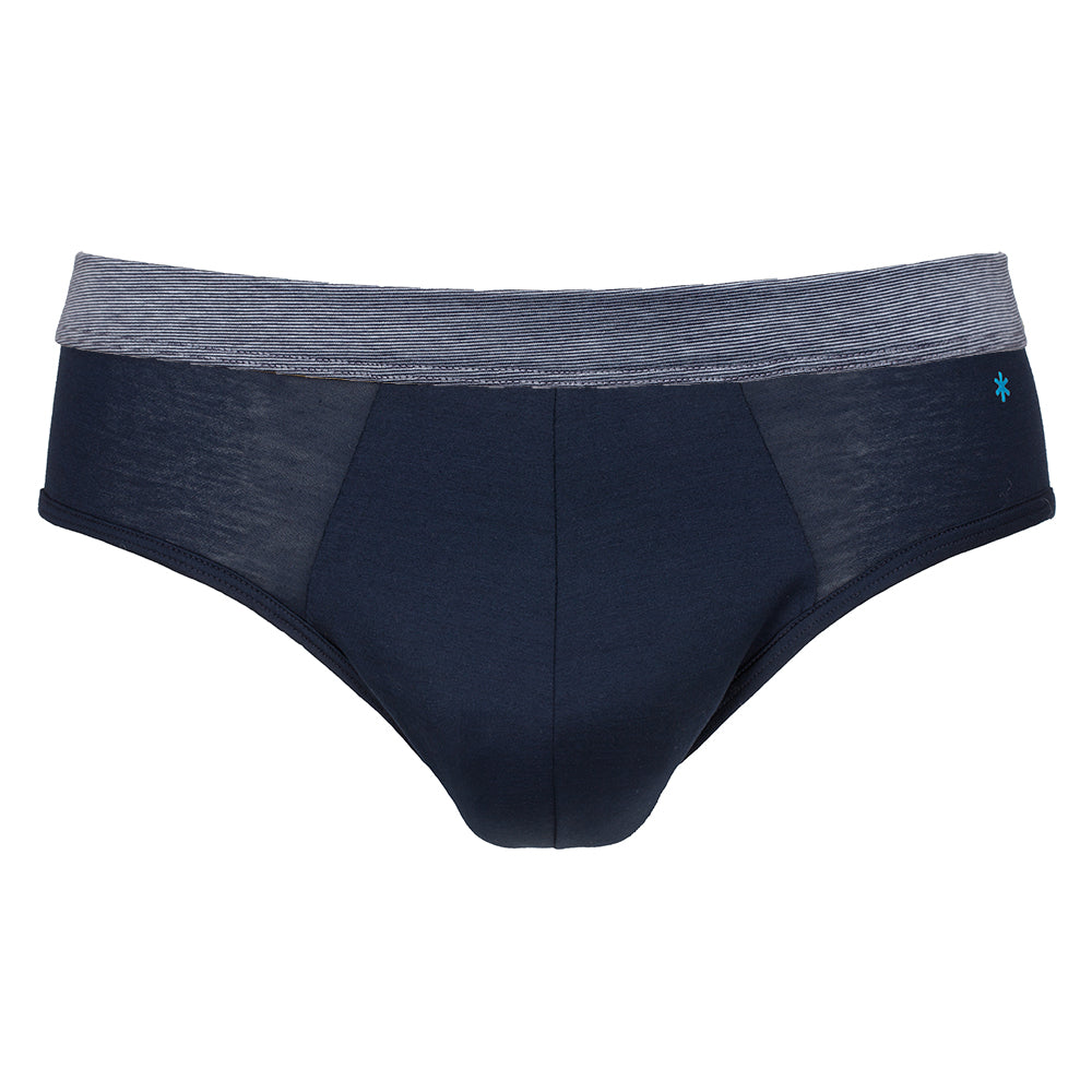 Slip - blu cinturino in fil à fil -