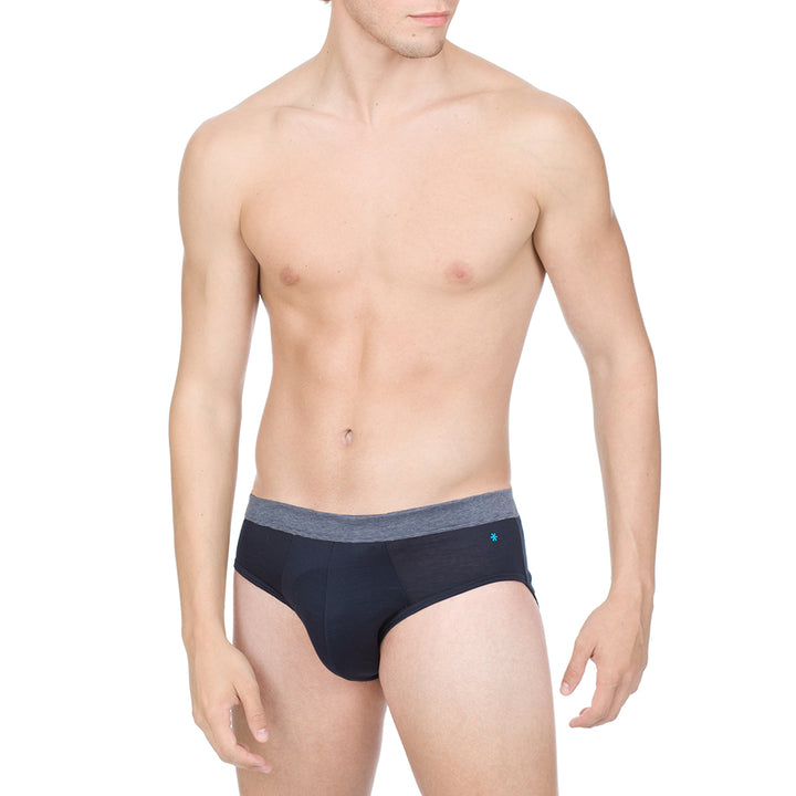 Slip - blu cinturino in fil à fil -