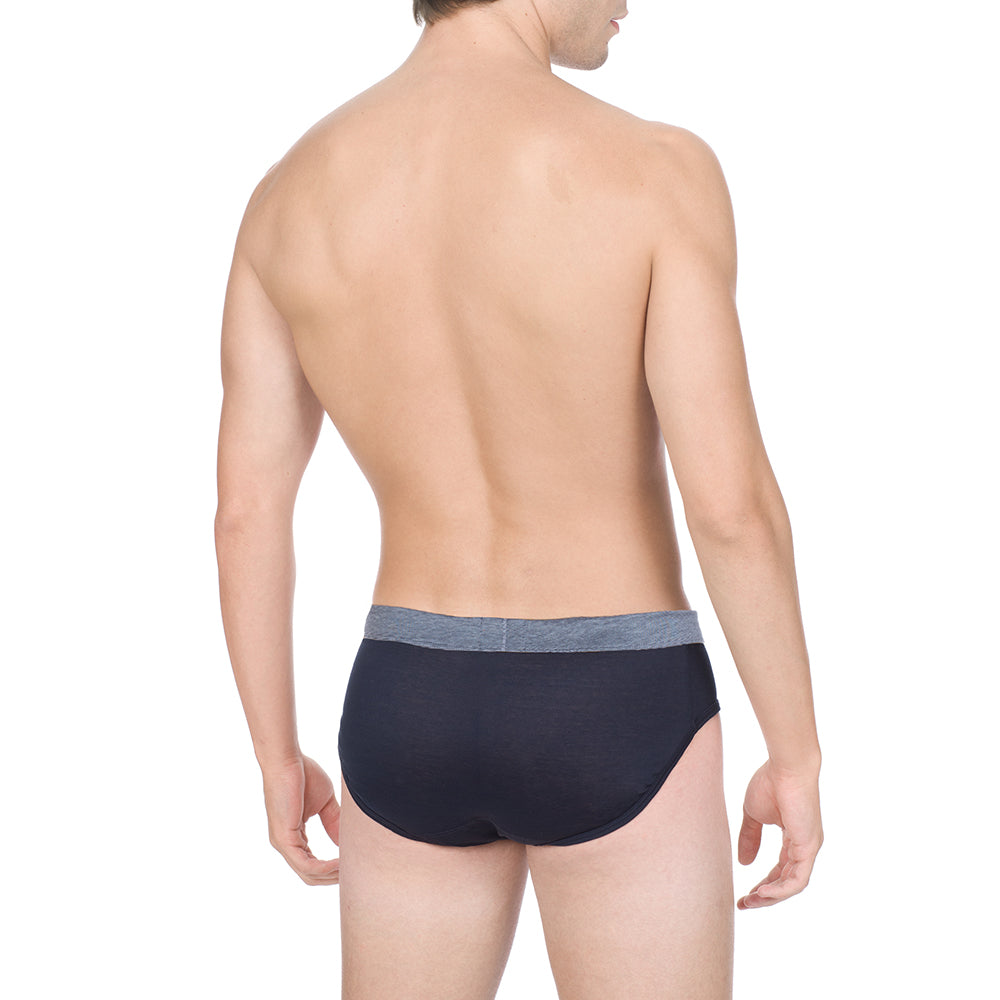 Slip - blu cinturino in fil à fil -
