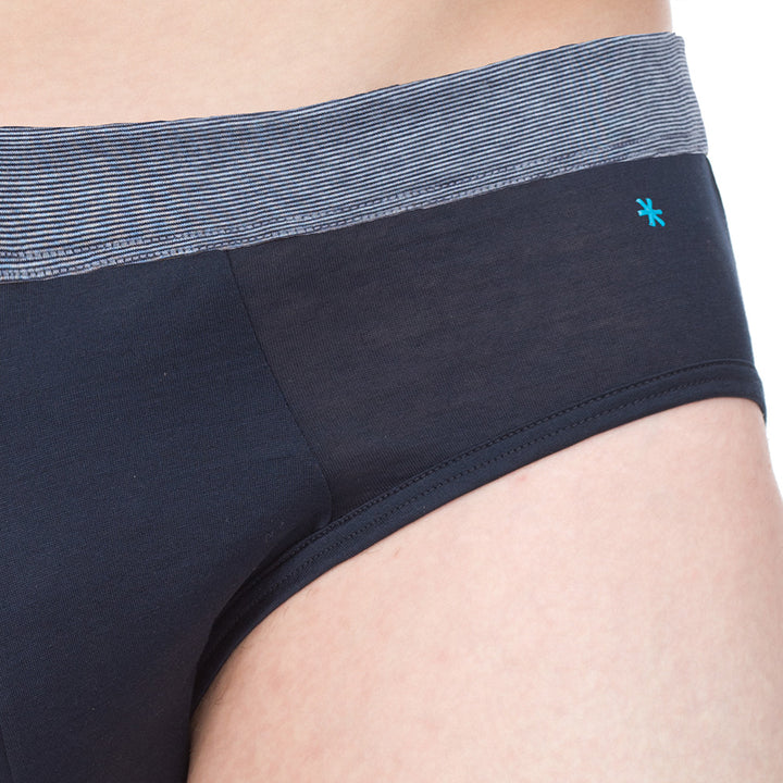 Slip - blu cinturino in fil à fil -