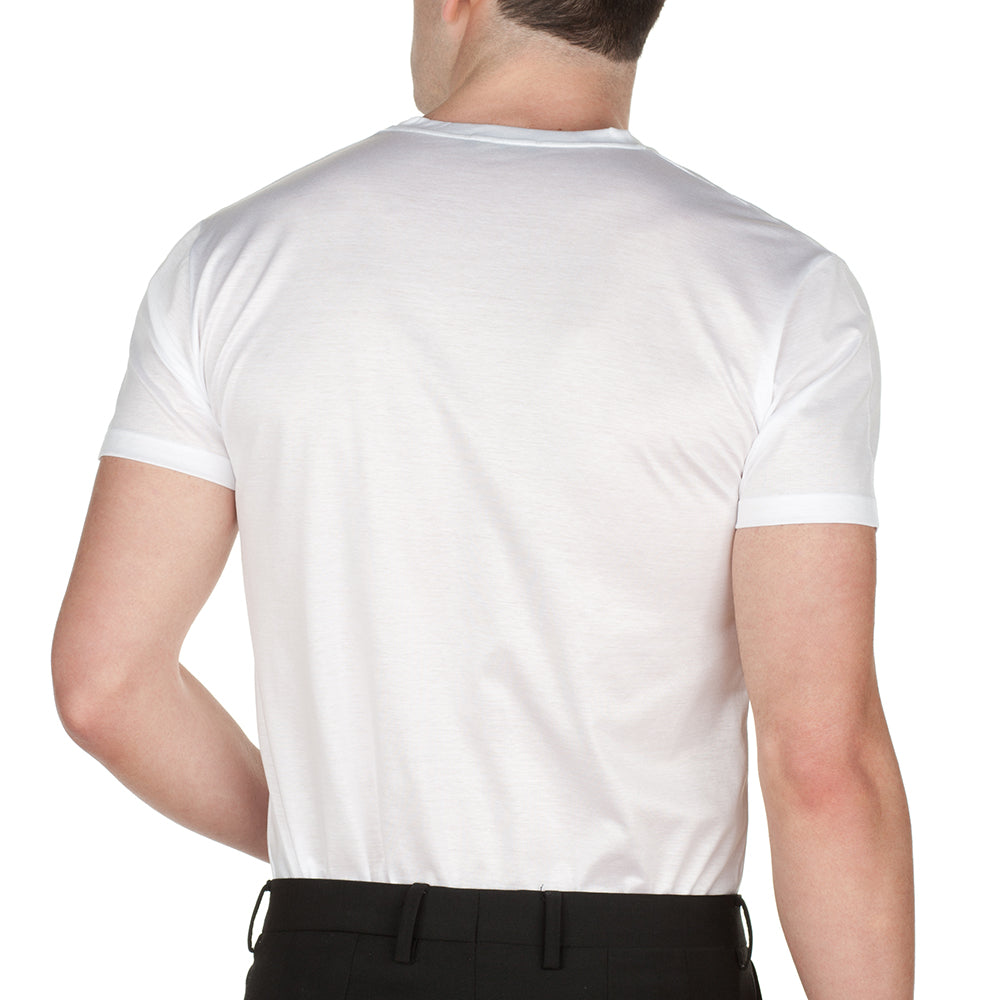 T-Shirt Manica Corta Scollo V - bianca -