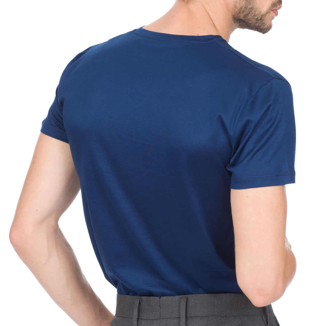 T-Shirt Manica Corta Scollo V - oceano -