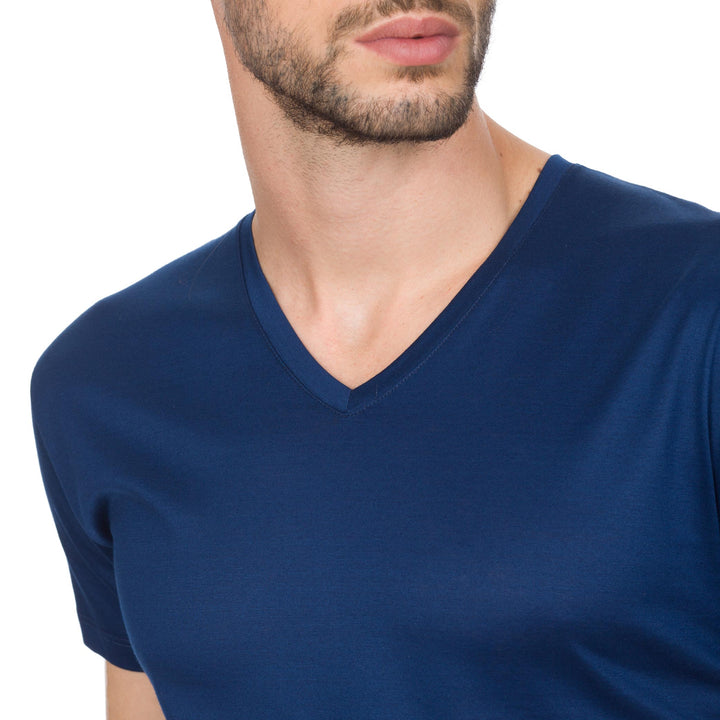 T-Shirt Manica Corta Scollo V - oceano -