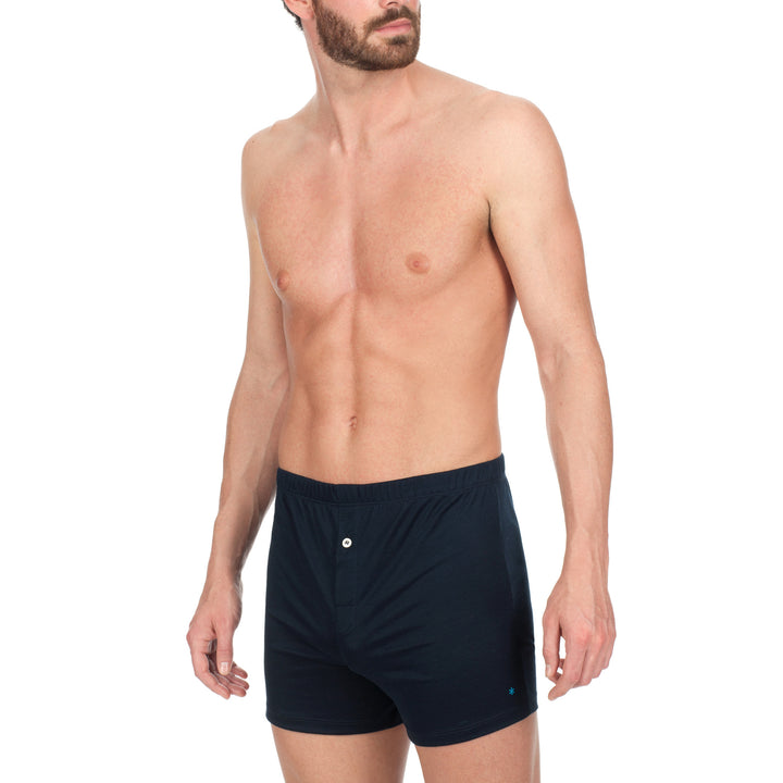 Boxer Lungo con apertura - blu -