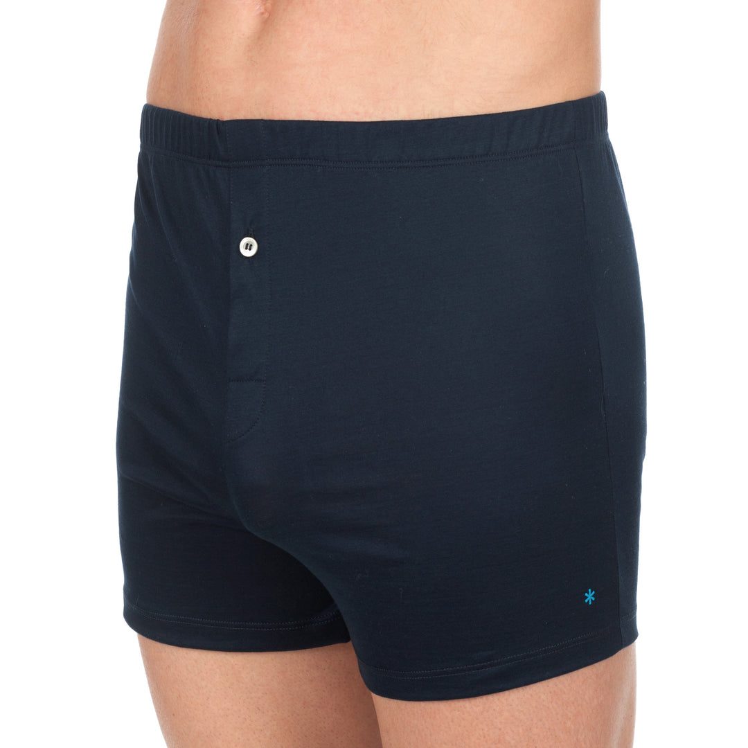 Boxer Lungo con apertura - blu -