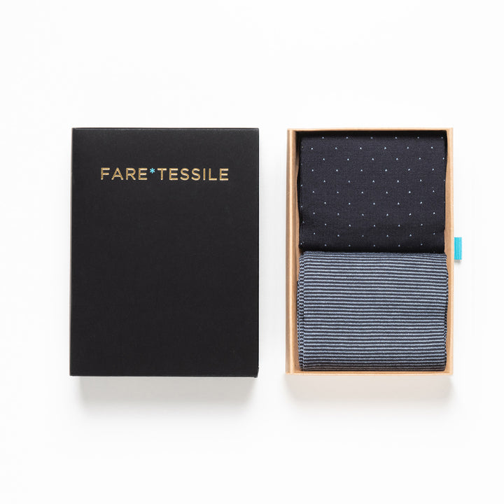 Kit 2 paia Calze Lunghe - assortite Blu/Azzurro -