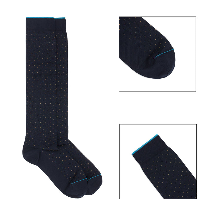 Kit 2 paia Calze Lunghe - assortite Blu/Ocra -