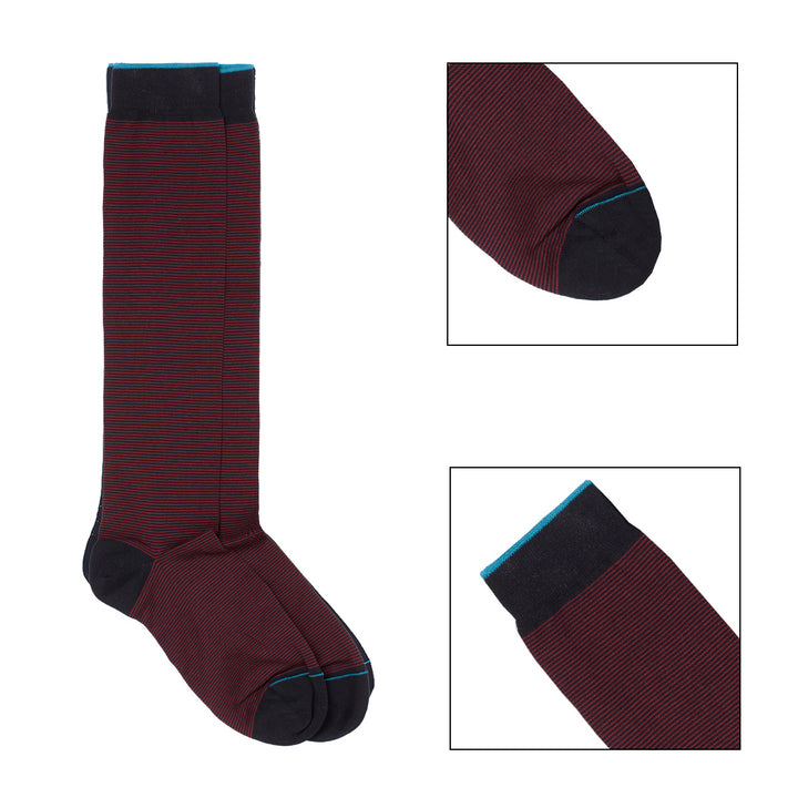 Kit 2 paia Calze Lunghe - assortite Blu/Bordò -