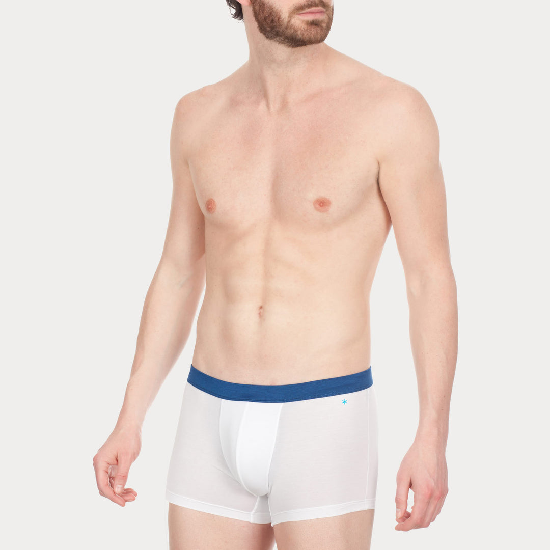 Boxer - bianco cinturino bluette -