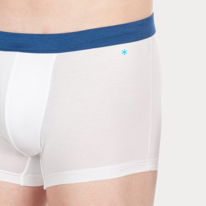 Boxer - bianco cinturino bluette -